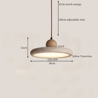 Celako™ Auresco Pendant Light | Yellow Travertine Mid Century Modern