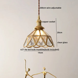 Celako™ Azuric Pendant Light | Blue Glass Bedroom Lighting