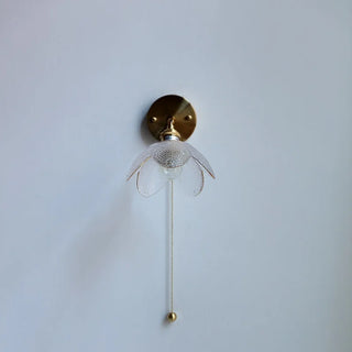 Celako™ Petaloid Wall Light | Glass Copper Bedroom Lighting