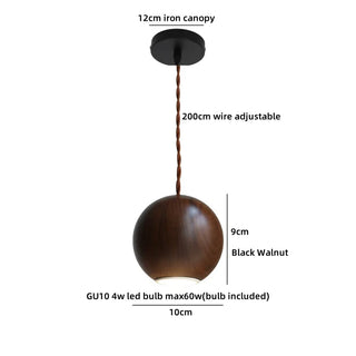 Celako™ Noyer Pendant Light | Black Walnut Dining Room Lighting