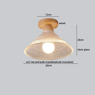 Celako™ Lucara Ceiling Light | Glass Wood Kitchen Island Lighting