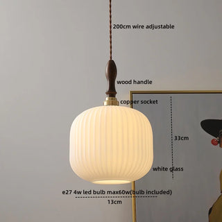 Celako™ Copelle Pendant Light | Glass Stone Bedroom Lighting