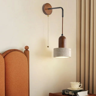 Celako™ Terreluna Wall Light | Yellow Travertine Bedroom Lighting