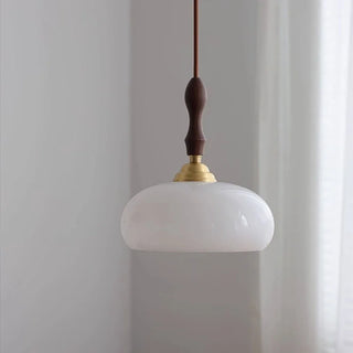 Suspension Celako™ Cupriluna | Luminaire de chambre à coucher en verre et cuivre