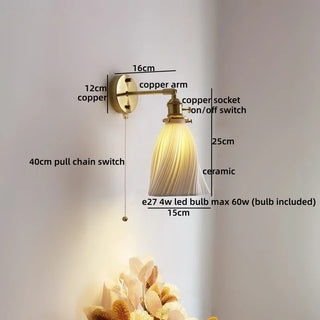 Celako™ Terralu Wall Light | Ceramic Bedroom Lighting
