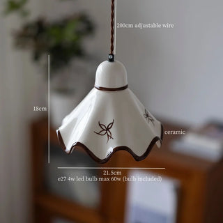 Celako™ Merletto Pendant Light | White Ceramic Bedroom Lighting