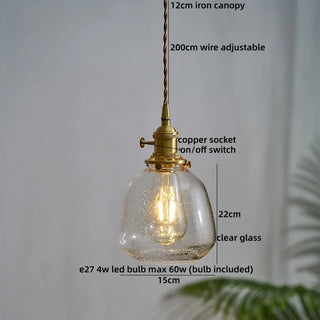 Celako™ Misora Pendant Light | Glass Bedroom Lighting