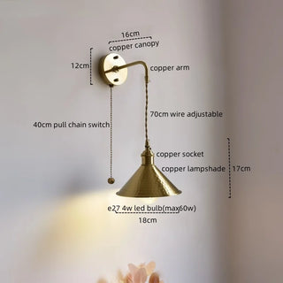 Celako™ Cupraluna Wall Light | Copper Dining Room Lighting