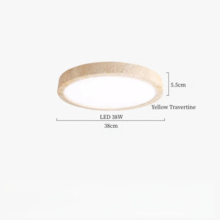 Celako™ Lunaterre Ceiling Light | Yellow Travertine Contemporary Living Room Lighting