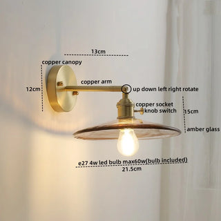 Celako™ Ambrius Wall Light | Glass Bedroom Lighting