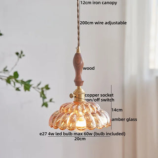 Celako™ Vitruma Pendant Light | Glass Copper Kitchen Island Lighting