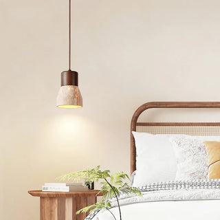 Celako™ Pietoro Pendant Light | Yellow Travertine Bedroom Lighting