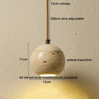 Celako™ Nuvora Pendant Light | Travertine Dining Room Lighting