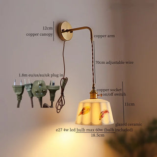 Celako™ Gresia Wall Light | Glazed Ceramic Kitchen Island Lighting