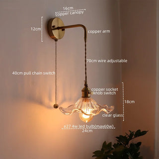 Celako™ Cuverro Wall Light | Glass Bedroom Lighting
