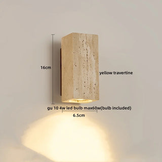 Celako™ Travivo Wall Light | Yellow Travertine Living Room Lighting