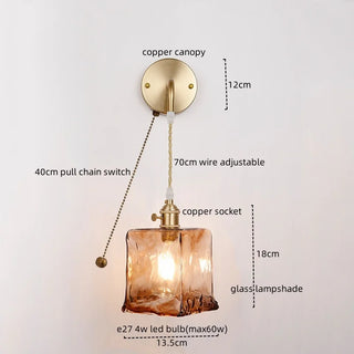 Celako™ Vitrale Wall Light | Copper Glass Dining Room Lighting