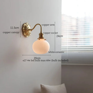 Celako™ Kabocha Wall Light | Glass Wabi Sabi Modern Living Room Lighting