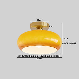 Celako™ Orasol Ceiling Light | Orange Glass Living Room Lighting